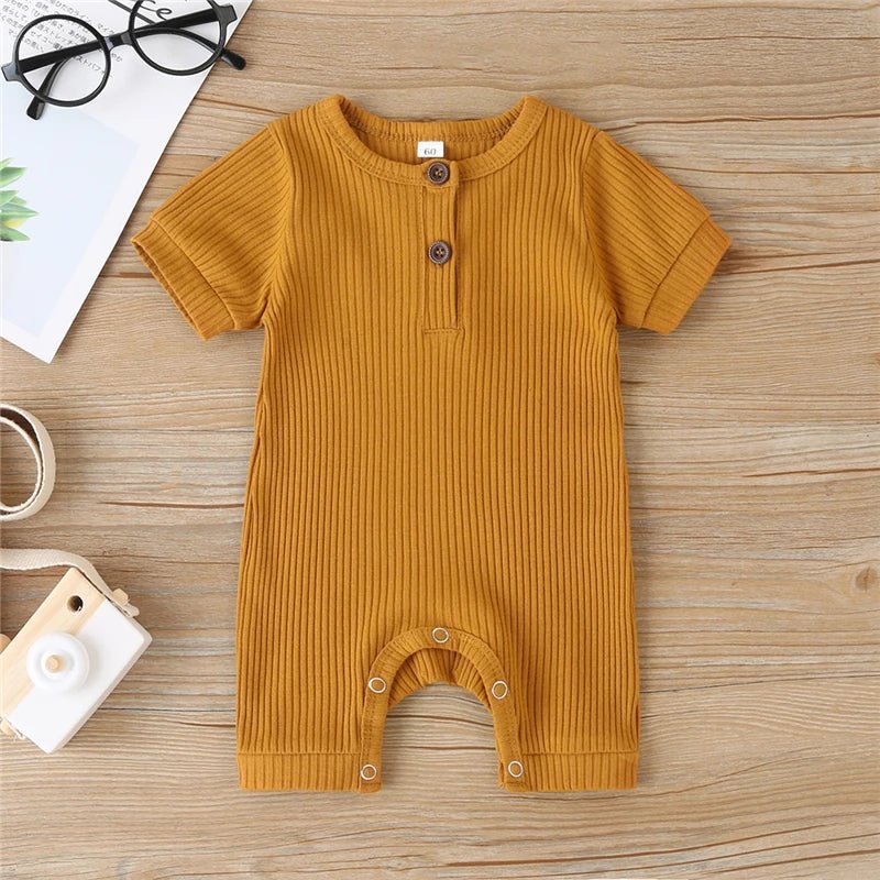 0–18M Baby Summer Romper - Short Sleeve Cotton Jumpsuit for Boys & Girls (5 Colors) - Horizon DealsHorizon Deals3M0–18M Baby Summer Romper - Short Sleeve Cotton Jumpsuit for Boys & Girls (5 Colors)Yellow14F703C94C3F4CDA85BCB13A32E4B798Horizon Dealseprolo0–18M Baby Summer Romper - Short Sleeve Cotton Jumpsuit for Boys & Girls (5 Colors)