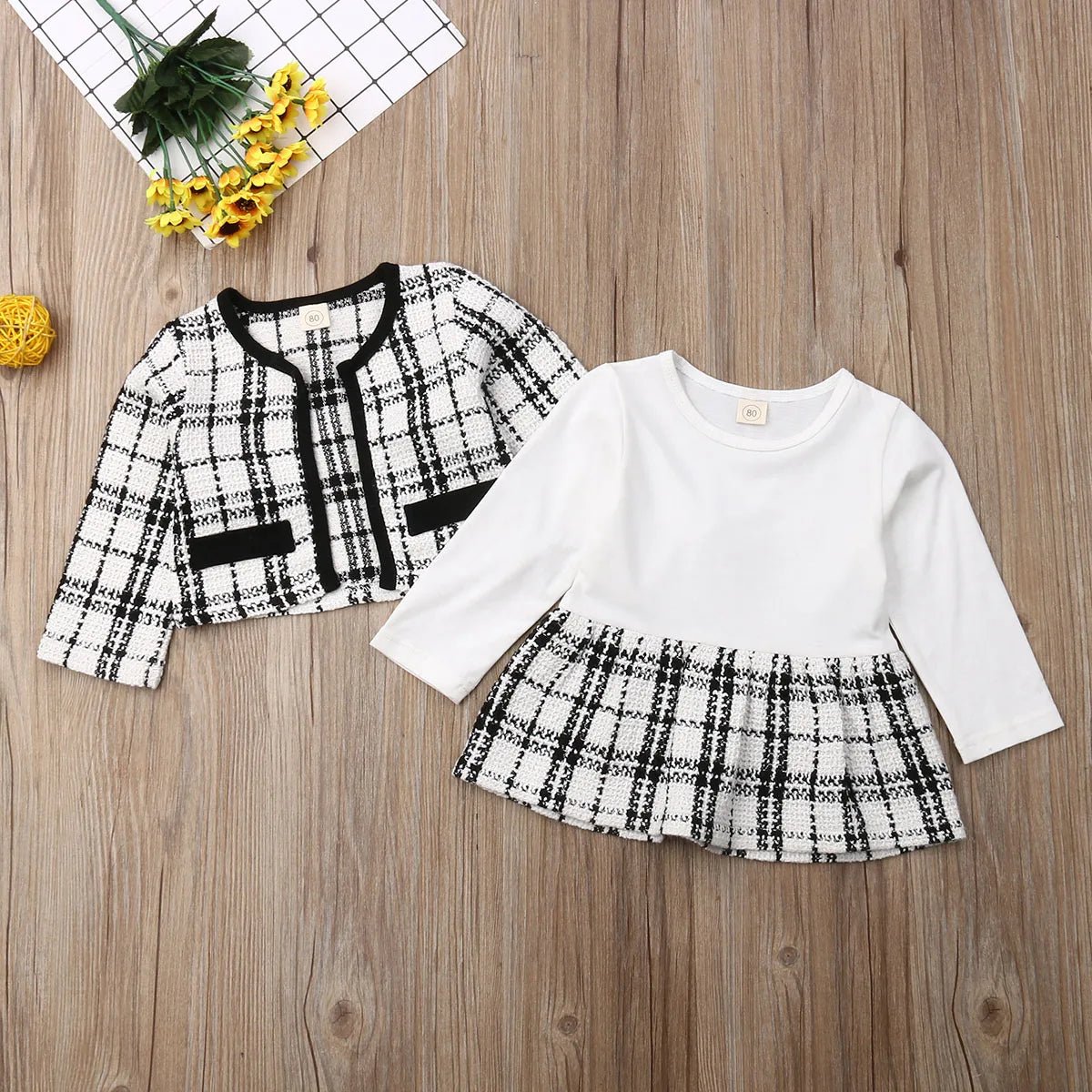2PCS Baby Girl Plaid Jacket and Dress Outfit – Cute Fall/Winter Set - Horizon DealsHorizon Deals12M2PCS Baby Girl Plaid Jacket and Dress Outfit – Cute Fall/Winter SetBlack2614739534304581A3A11E18B9048D04Horizon Dealseprolo2PCS Baby Girl Plaid Jacket and Dress Outfit – Cute Fall/Winter Set