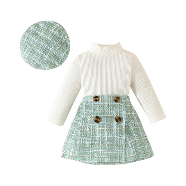 Baby Matching Set - 6M - 3Y Toddler Girls Knit Top, Plaid Skirt & Hat - Fall/Spring Outfit - Horizon DealsHorizon Deals6 - 9MonthsBaby Matching Set - 6M - 3Y Toddler Girls Knit Top, Plaid Skirt & Hat - Fall/Spring Outfitgreen3F09F353C6C64051A29BBA331E4C00A9Horizon DealseproloBaby Matching Set - 6M - 3Y Toddler Girls Knit Top, Plaid Skirt & Hat - Fall/Spring Outfit