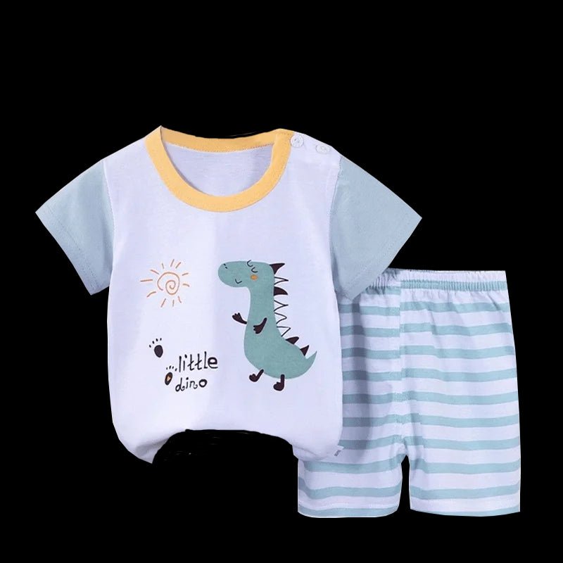 Kids Summer 2 - Piece Cotton Set - Cartoon Dinosaur T-Shirt & Shorts - Horizon DealsHorizon Deals6MKids Summer 2 - Piece Cotton Set - Cartoon Dinosaur T-Shirt & ShortsWHITE0E2AC5A610ED45C6B5F010813147F263Horizon DealseproloKids Summer 2 - Piece Cotton Set - Cartoon Dinosaur T-Shirt & Shorts