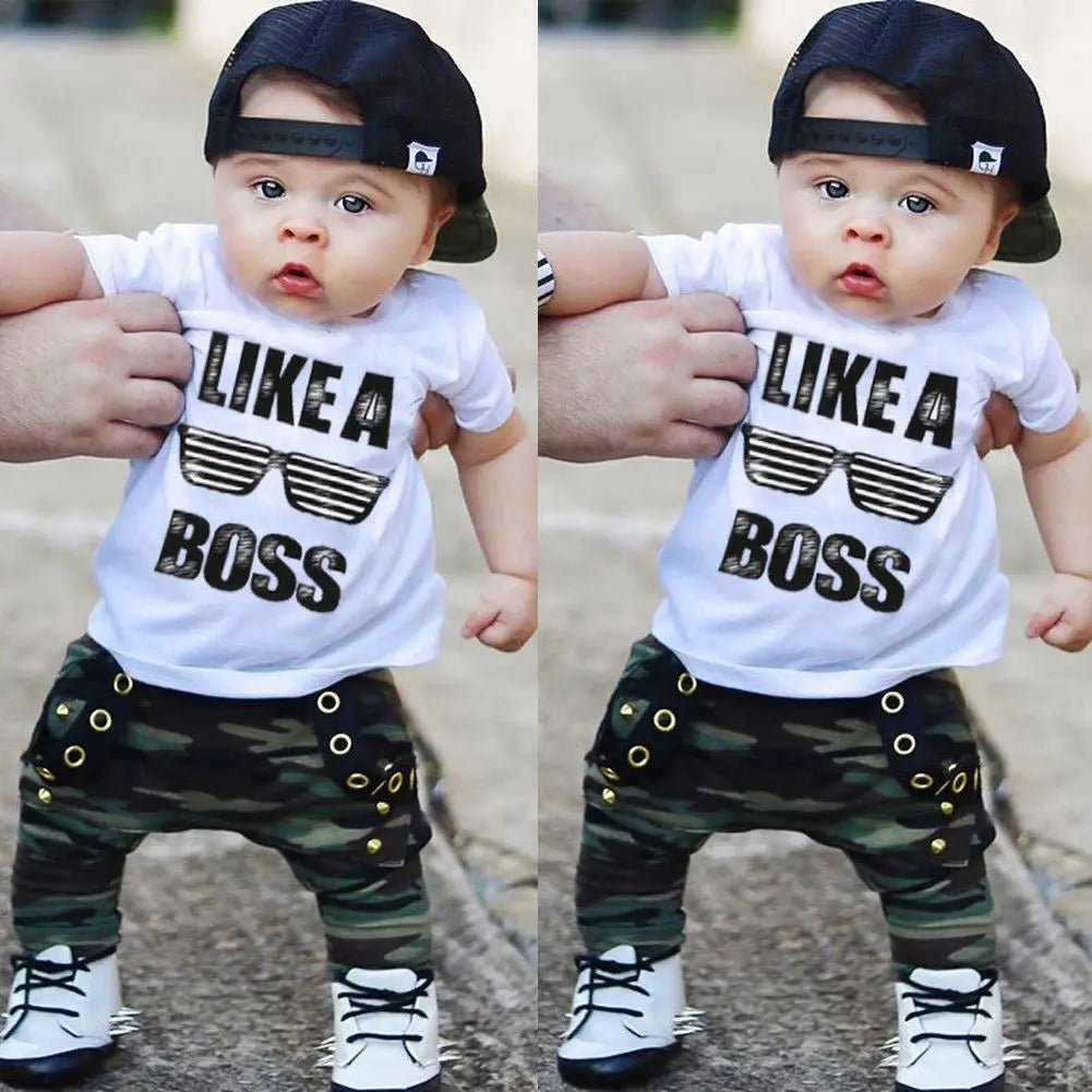 Newborn & Toddler Boys Clothes Set - Cute Short Sleeve T-Shirt & Pants Outfit - Horizon DealsHorizon Deals6 - 12MNewborn & Toddler Boys Clothes Set - Cute Short Sleeve T-Shirt & Pants OutfitWHITE917A27B113684E589AB385D765526877Horizon DealseproloNewborn & Toddler Boys Clothes Set - Cute Short Sleeve T-Shirt & Pants Outfit