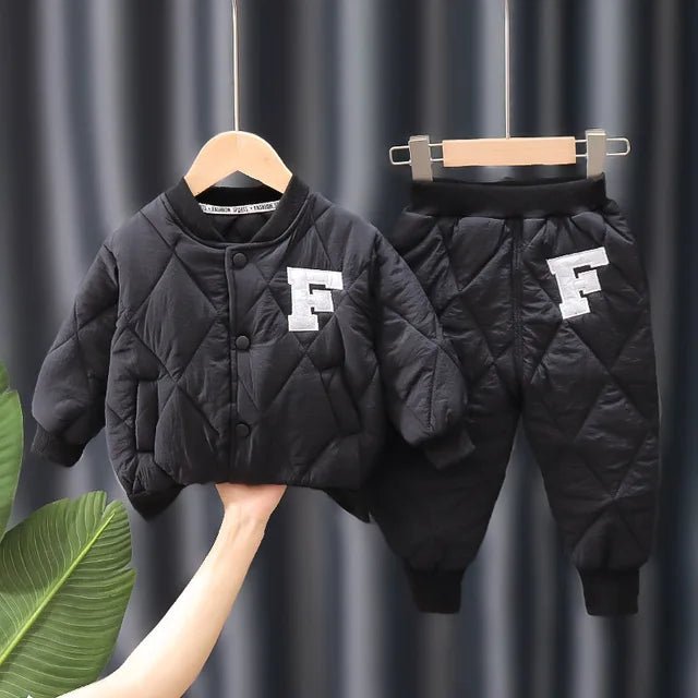 Winter Boys Clothing Set - Alphabet Coat & Pants 2 - Piece Outfit for 1–5 Years - Horizon DealsHorizon Deals9M - 12MWinter Boys Clothing Set - Alphabet Coat & Pants 2 - Piece Outfit for 1–5 YearsBlack With the letter F59F6A2EEF88A4C809F5EC139AD6FE889Horizon DealseproloWinter Boys Clothing Set - Alphabet Coat & Pants 2 - Piece Outfit for 1–5 Years