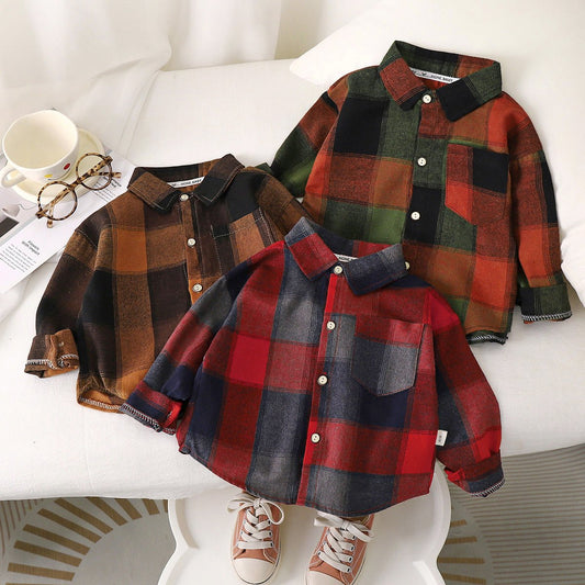 Autumn Toddler Boys Plaid Cotton Shirt - Long Sleeve Loose Fit Top with Turn - Down Collar - Horizon DealsHorizon Deals80Recommended height73/80cmAutumn Toddler Boys Plaid Cotton Shirt - Long Sleeve Loose Fit Top with Turn - Down CollarBlack Green Grid568EBABBBB514D94B377B397876BC440Horizon DealseproloAutumn Toddler Boys Plaid Cotton Shirt - Long Sleeve Loose Fit Top with Turn - Down Collar
