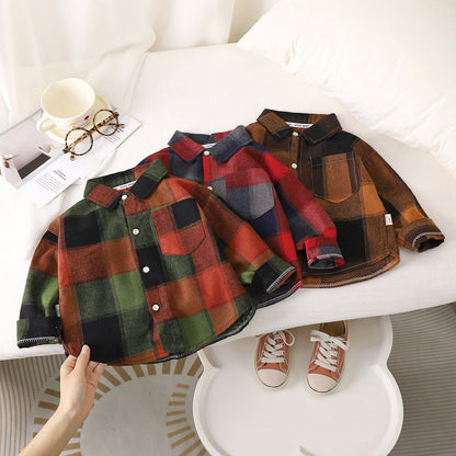Autumn Toddler Boys Plaid Cotton Shirt - Long Sleeve Loose Fit Top with Turn - Down Collar - Horizon DealsHorizon Deals80Recommended height73/80cmAutumn Toddler Boys Plaid Cotton Shirt - Long Sleeve Loose Fit Top with Turn - Down CollarBlack Green Grid568EBABBBB514D94B377B397876BC440Horizon DealseproloAutumn Toddler Boys Plaid Cotton Shirt - Long Sleeve Loose Fit Top with Turn - Down Collar