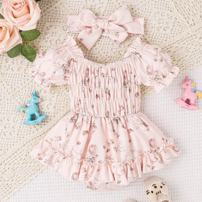 Two - Tone Floral Hem Baby & Toddler Jumpsuit - Horizon DealsHorizon Deals6 - 12MTwo - Tone Floral Hem Baby & Toddler JumpsuitApricot36E53F0B086F433DA9C68591C43ACC1DHorizon DealseproloTwo - Tone Floral Hem Baby & Toddler Jumpsuit